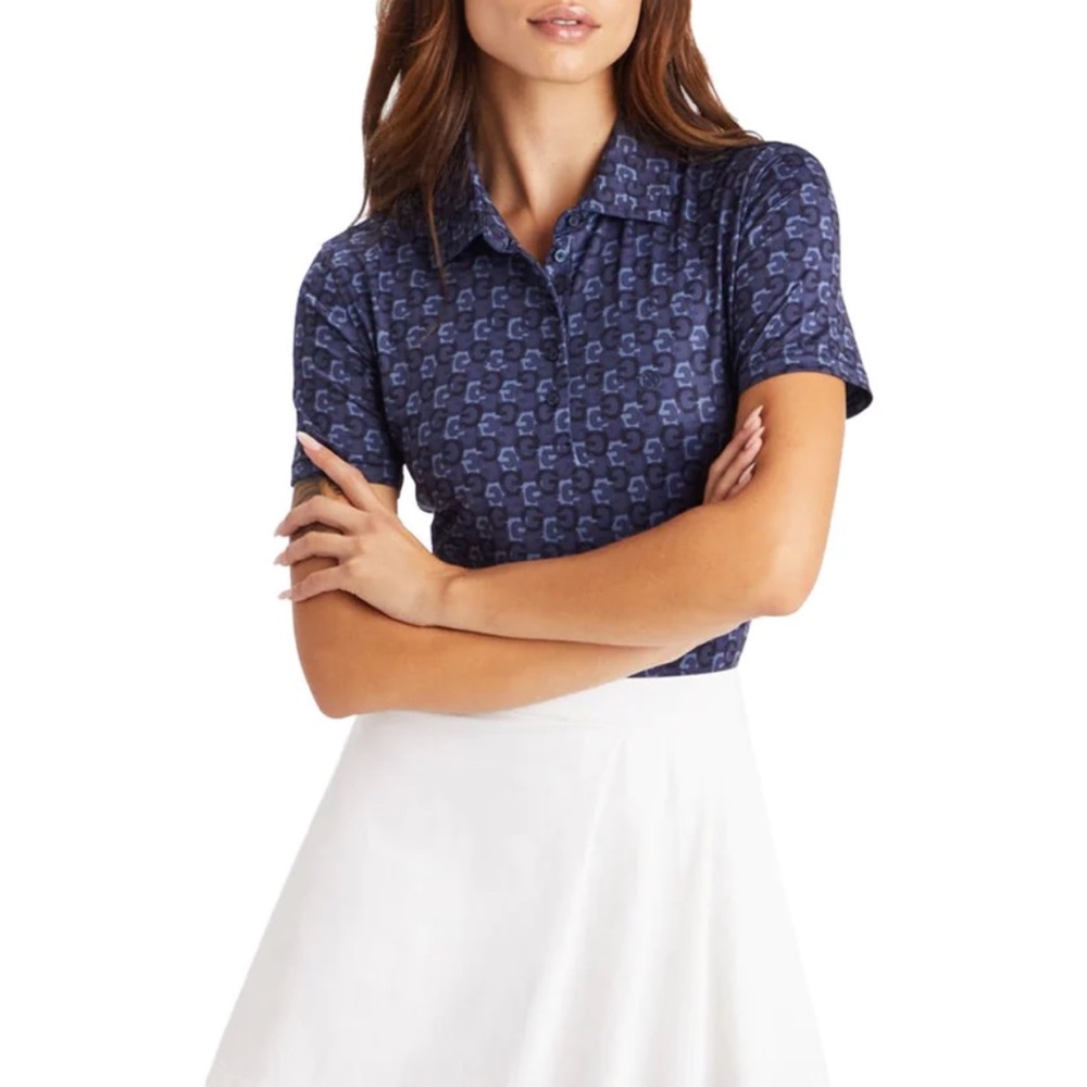 G/Fore Allover G's Tech Short Sleeve Polo Shirt